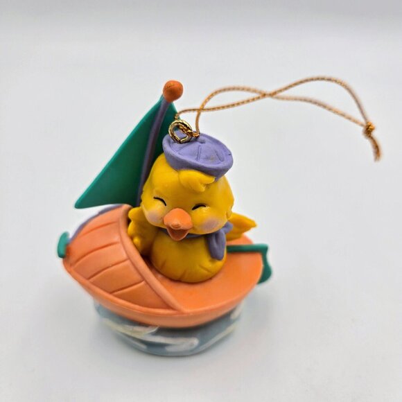 Easter Hanging Ornaments Duck Boat Chick Plane Rabbit Basket Eggs Lot Of 3 Read - Picture 5 of 9